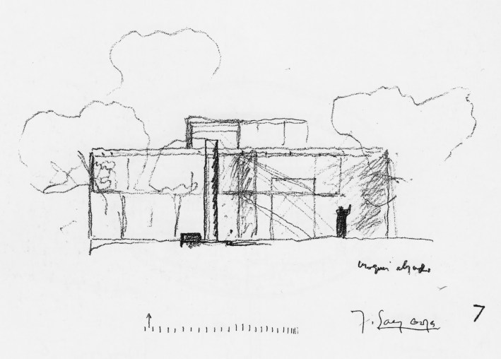 OIZA_CASA ENTRE PINOS  alzado acceso